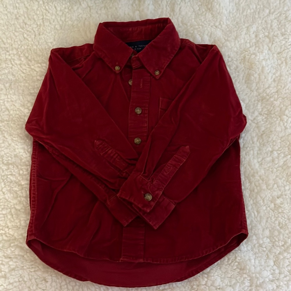 Lord & Taylor long sleeve corduroy button down size 4 boys shirt